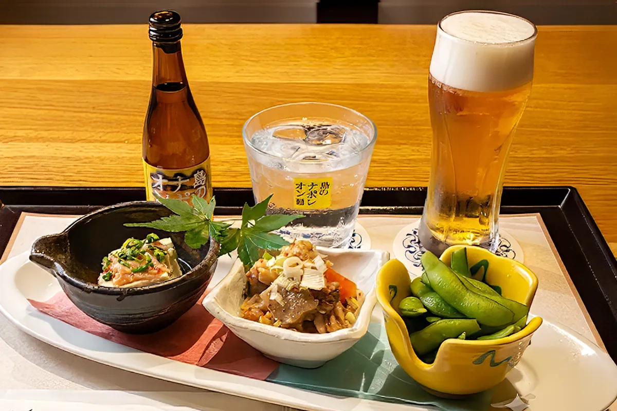 だれやめセット 晩酌小皿料理とドリンク